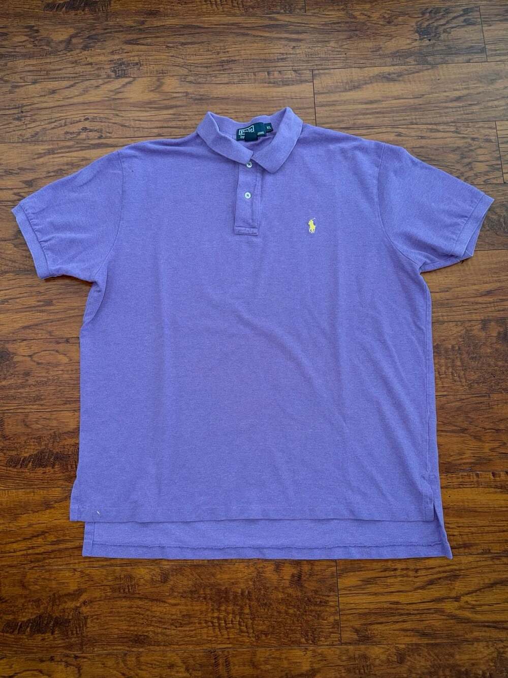 Polo Ralph Lauren Purple Short Sleeve Polo Shirt Yellow Pony Size XL